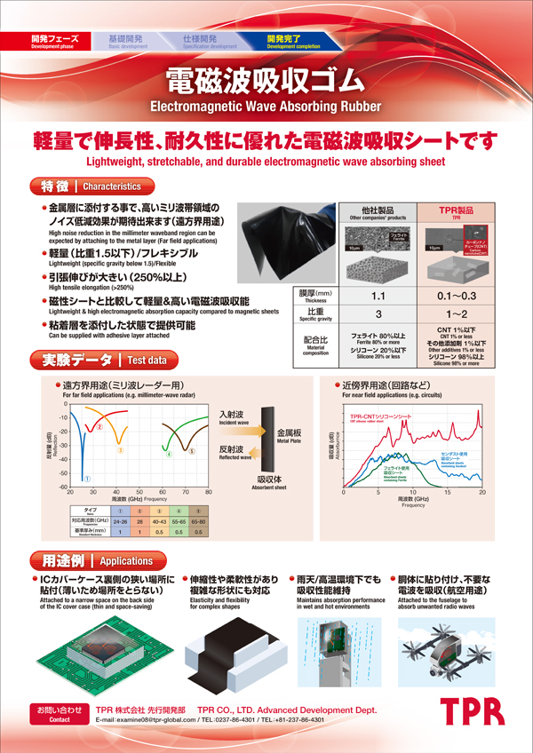 電磁波吸収ゴムシート