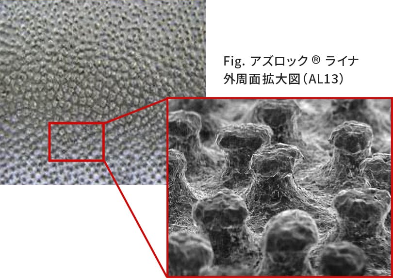 鋳包みライナ 拡大図