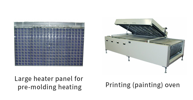 Large heater panel for pre-molding heating/Printing (painting) oven