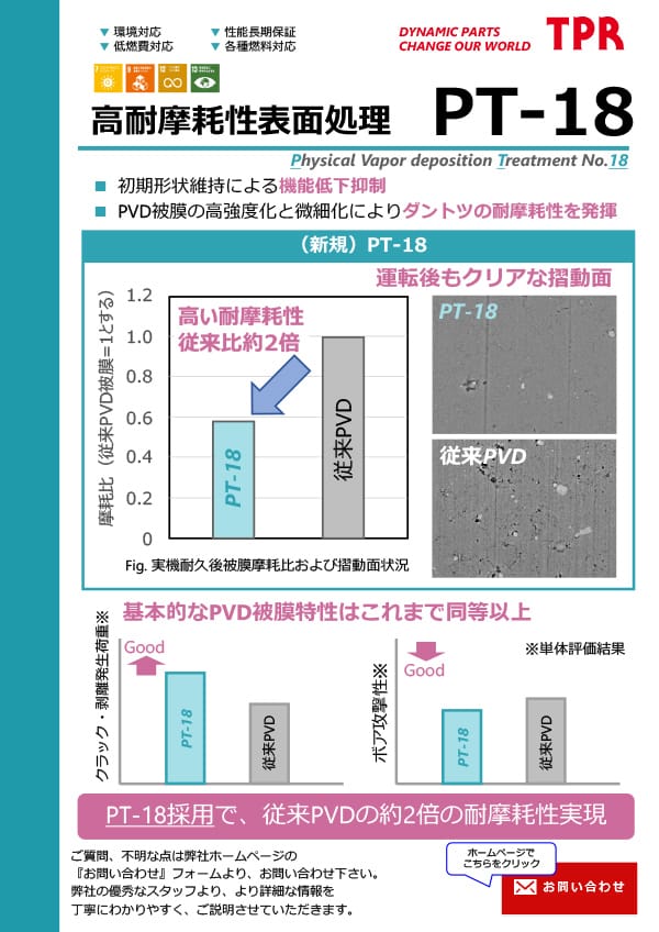 High friction resistance surface treatment PT-18