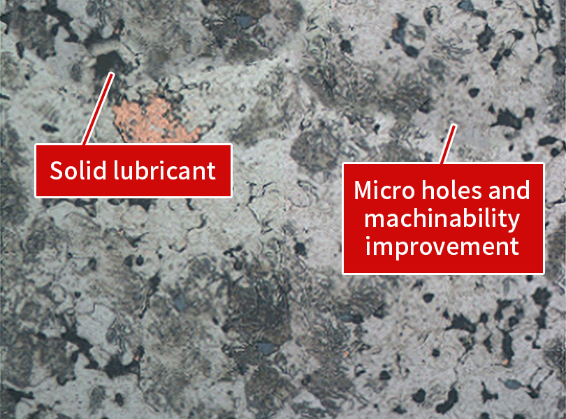 Solid lubricant/Micro holes and machinability improvement